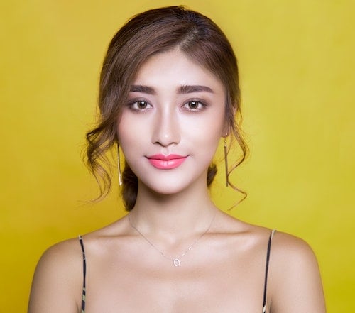 woman with styled hair
