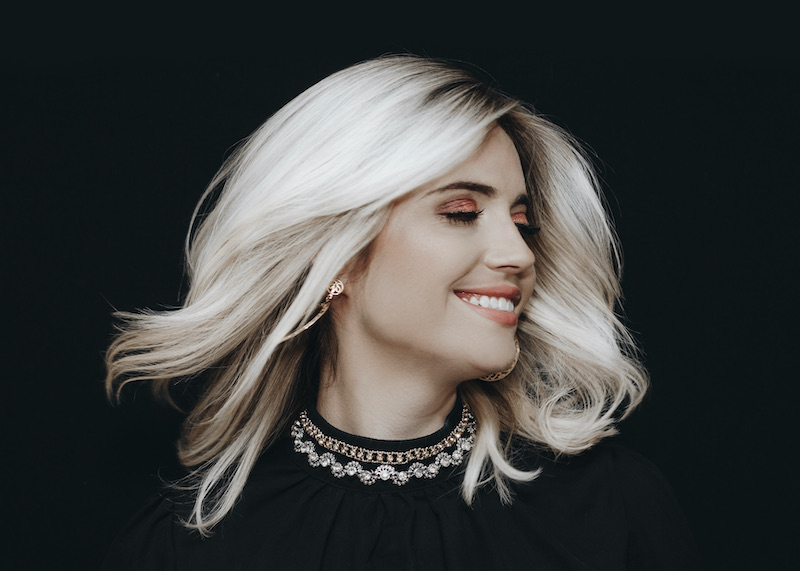 woman with bleached hair
